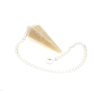 Moonstone Cream Pendulum 6 Facets & Bead