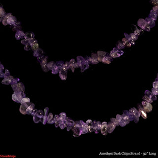 Amethyst Dark Chip Strands - 5mm to 8mm from Stonebridge Imports