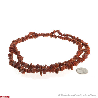 Goldstone Brown Chip Strands - 5mm to 8mm    from The Rock Space