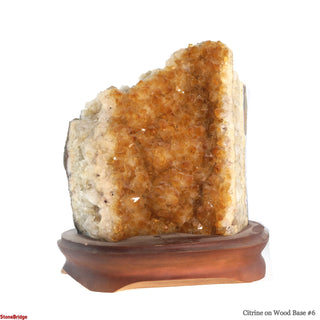 Citrine Cluster on Wood Base #6 - 10"    from The Rock Space