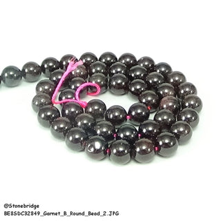 Garnet B - Round Strand 15" - 4mm    from Stonebridge Imports
