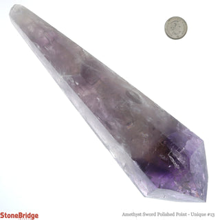 Amethyst Point Polished Sword U#13 - 8"    from The Rock Space