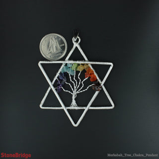 Merkabah/Tree with Chakra Stones Pendant    from The Rock Space