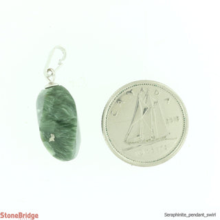 Seraphinite Swirl Pendant - 19mm    from The Rock Space