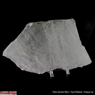 Clear Quartz Slice Top Polished U#5 - 10"    from The Rock Space