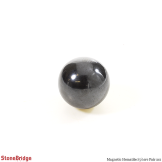 Hematite Magnetic Sphere - Extra Small #1 - 1 1/2" - Pair    from The Rock Space