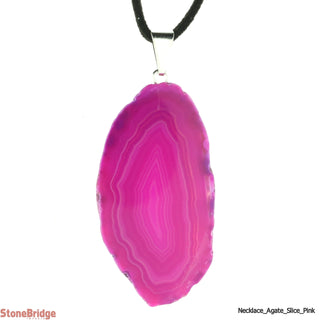 Pink Agate Slice Necklace    from The Rock Space