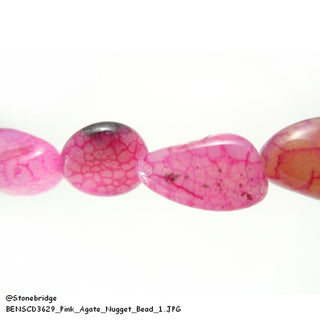 Pink Agate - Nugget Strand 15" Long    from The Rock Space