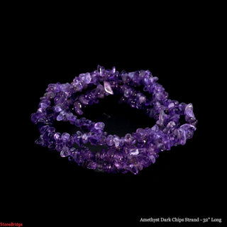 Amethyst Dark Chip Strands - 5mm to 8mm    from The Rock Space