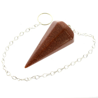 Goldstone Brown Pendulum 6 Facets & Ring    from The Rock Space