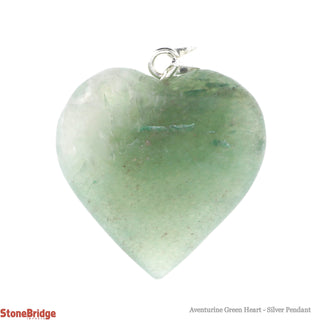 Green Aventurine Heart Silver Pendant    from The Rock Space