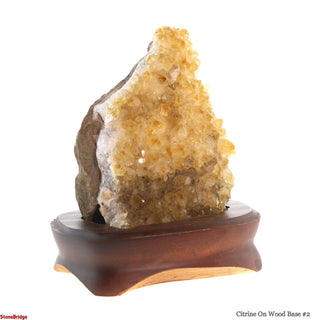 Citrine Cluster on Wood Base #2 - 8"    from The Rock Space