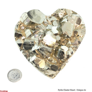 Pyrite Cluster Heart U#2 - 3 1/4"    from The Rock Space