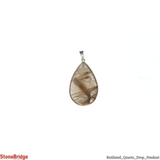 Rutilated Quartz Drop Pendant - 34mm x 25mm    from The Rock Space