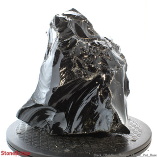 Obsidian Black Boulder Cut-Base U#12 - 13 3/4"    from The Rock Space