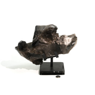 Smoky Quartz Cluster on Iron Stand U#33    from The Rock Space