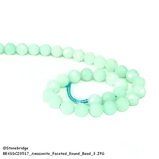 Amazonite Faceted - Round Strand 7" - 4mm    from The Rock Space