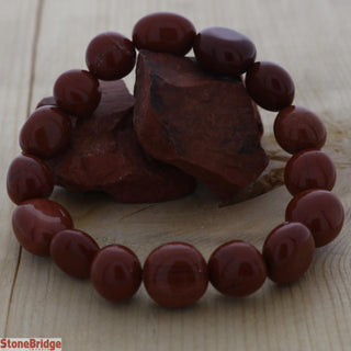 Red Jasper Tumbled Bracelets    from The Rock Space