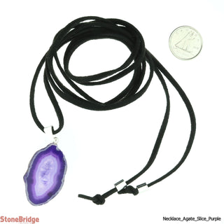 Purple Agate Slice Necklace    from The Rock Space