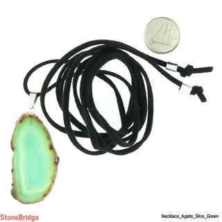 Green Agate Slice Necklace    from The Rock Space