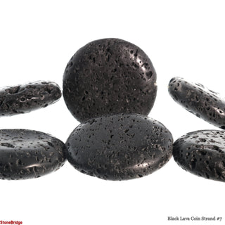 Black Lava Coin Strand #7    from The Rock Space