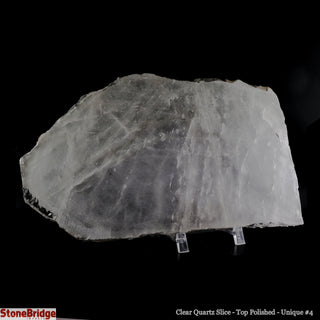 Clear Quartz Slice Top Polished U#4 - 9"    from The Rock Space