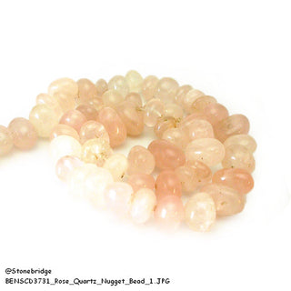 Rose Quartz - Nugget Strand 15" Long    from The Rock Space