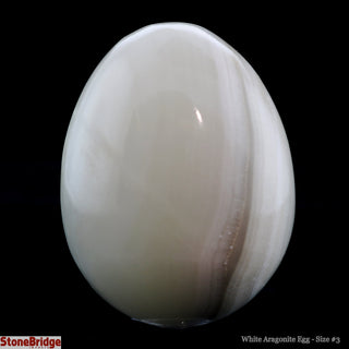 White Aragonite Egg #3 - 100g to 140g    from Stonebridge Imports