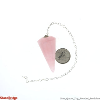 Rounded Rose Quartz Pendulum - Type 2    from The Rock Space