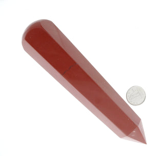 Red Jasper Pointed Massage Wand - Jumbo #3 - 5 1/2" to 7"    from The Rock Space