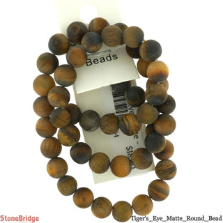 Tiger Eye Matte - Round Strand 15" - 8mm    from The Rock Space