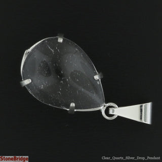 Clear Quartz Drop Pendant - 18mm x 13mm    from The Rock Space