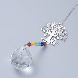 Crystal Tree Suncatcher - Chakra Hanging Pendant    from The Rock Space