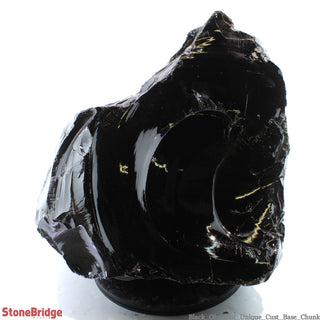 Obsidian Black Boulder Cut-Base U#86 - 18 3/4"    from Stonebridge Imports