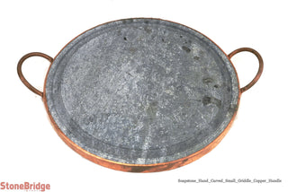 Soapstone Grilling Plate - Copper handles - 10" - Small    from The Rock Space