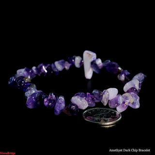 Amethyst Dark Chip Bracelet