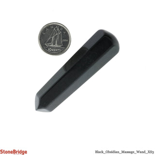 Obsidian Pointed Massage Wand - Extra Small #1 - 1" to 2"    from The Rock Space