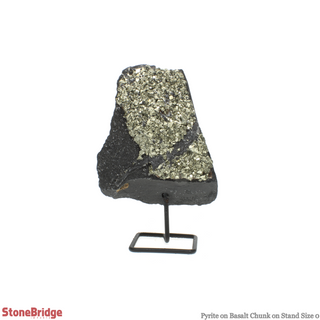 Pyrite on Basalt Specimen on Stand #1    from The Rock Space