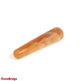 Calcite Honey Rounded Massage Wand - Jumbo #2 - 4 1/2" to 5 1/2"    from The Rock Space