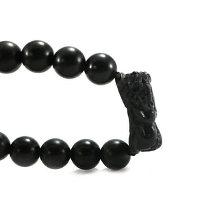 Mala Bracelet "Black Rosewood & Charm" #22 from The Rock Space