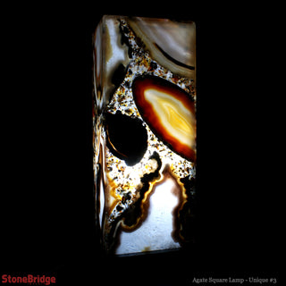 Agate Slice Tower Lamp U#1 - 30cm    from The Rock Space