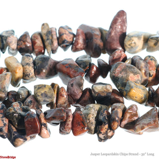 Leopardskin Jasper Chip Strands - 3mm to 5mm    from The Rock Space