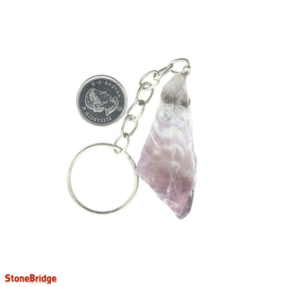 Keychain - Amethyst Chevron Tumbled