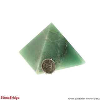 Green Aventurine Pyramid #5 - 2 1/4" to 2 1/2" Wide    from The Rock Space