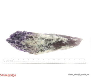 Amethyst Elestial Quartz Cluster U#38 - 16" from The Rock Space