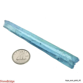 Aqua Aura Crystal Point #5 - 3" to 4" Single Piece    from The Rock Space