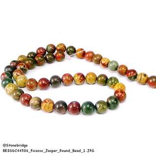 Picasso Jasper Bead Strand