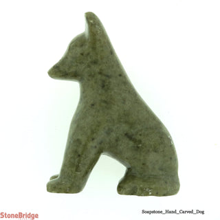 Dog Soapstone Carving Varnished    from The Rock Space