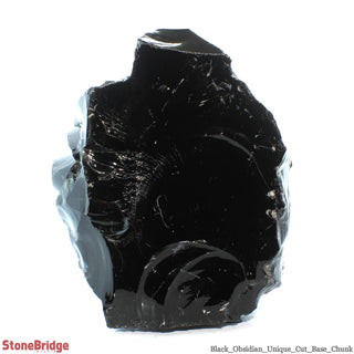 Obsidian Black Boulder Cut-Base U#57 - 13 1/4"    from The Rock Space