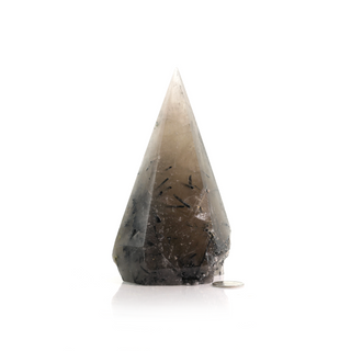 Tourmalinated Quartz Cut Base, Polished Point Tower #5    from The Rock Space